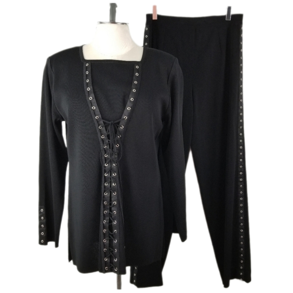 MISOOK | lace up grommet pant & top set